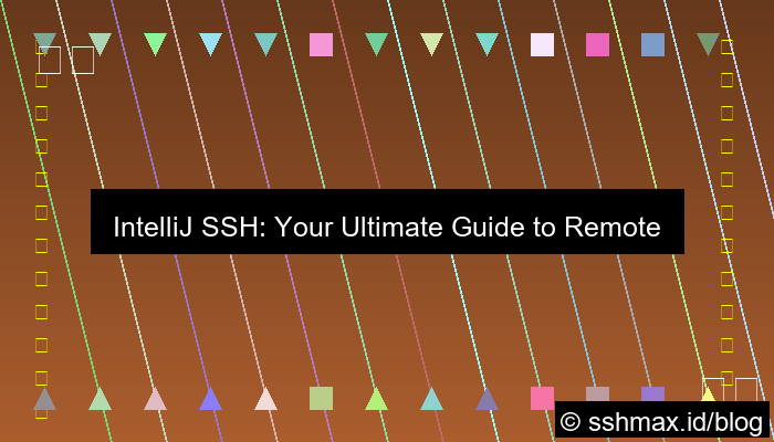 Intellij Ssh