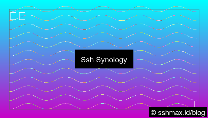 Ssh Synology